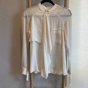 A.L.C. Silk White Top, Size - XS